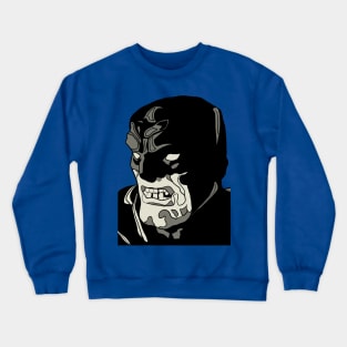 A Masked Vigilante/Superhero Grimaces In The Dark Crewneck Sweatshirt